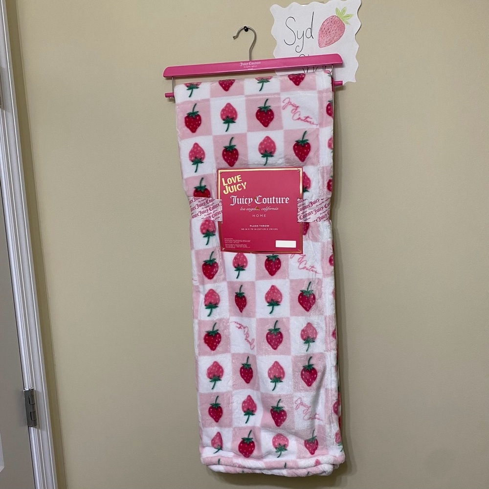 Juicy Couture Pink Strawberry Blanket
